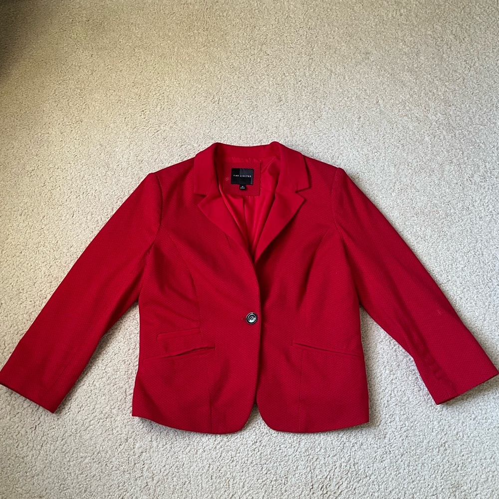 The Limited Red Suit Jacket Size M